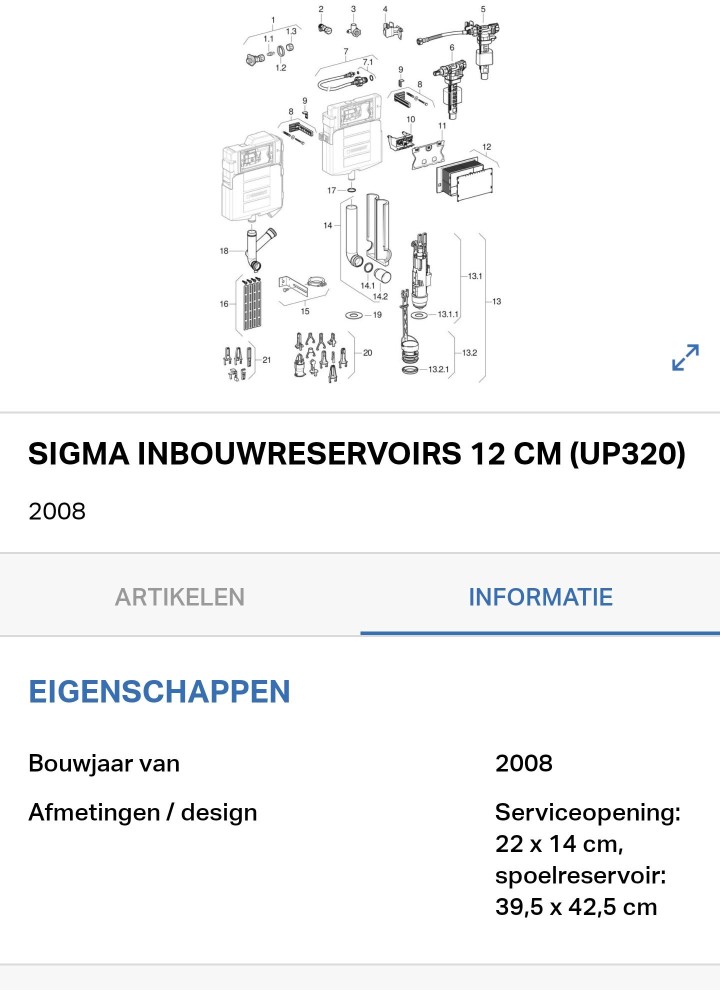 Screenshot van de Geberit Pro App