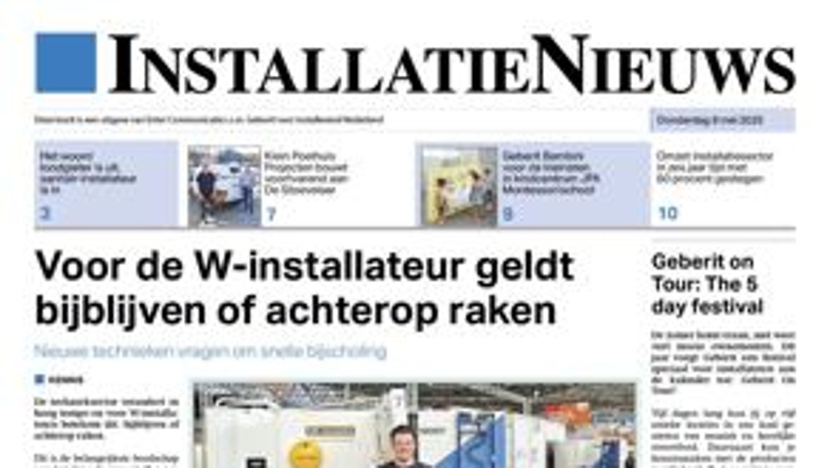 installatiekrant voorbeeld