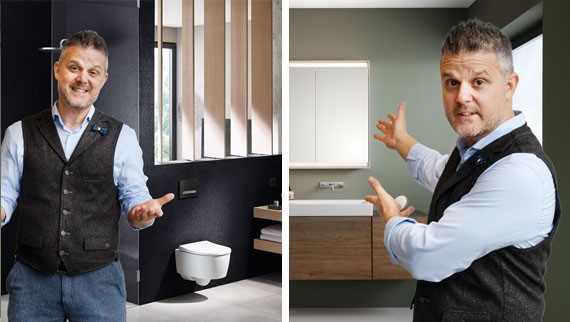 Man toon zijn droombadkamer Man toon zijn droombadkamer