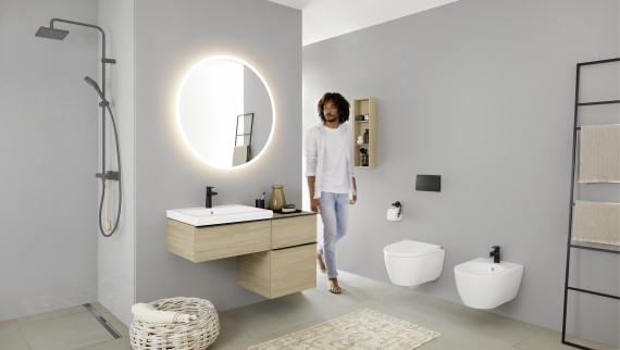 Geberit iCon badkamer met wandcloset en wandbidet