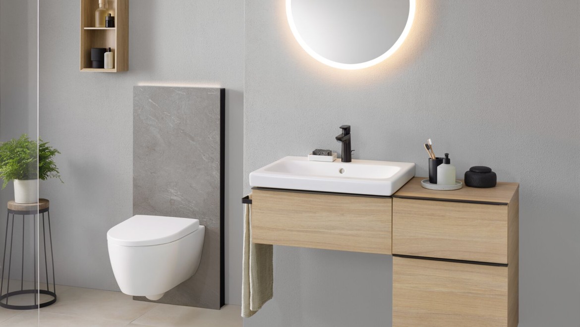 Geberit Monolith Plus met het licht aan (© Geberit)