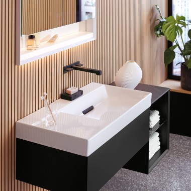 Geberit ONE wandkraan in mat zwart Geberit ONE wandkraan in mat zwart