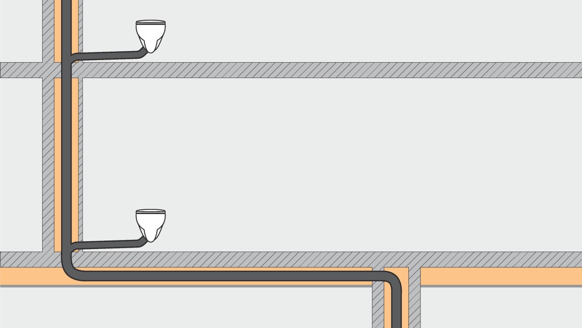 Het afvoersysteem met Geberit SuperTube vraagt minder ruimte en biedt meer ontwerpmogelijkheden.