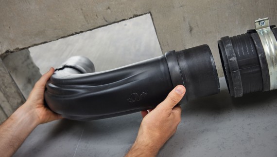 Ruimtebesparende afvoerbuis Geberit Silent-Pro SuperTube Ruimtebesparende afvoerbuis Geberit Silent-Pro SuperTube