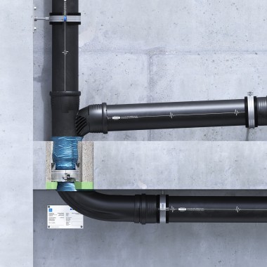 Inbouw in plafond van de Geberit RS90 Plus EN met EPS/XPS-isolatie