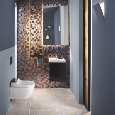 Geberit AquaClean Tuma Comfort toiletsysteem in Geberit Acanto