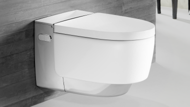 Geberit AquaClean Mera Comfort in chroom met bedieningsplaat Sigma70