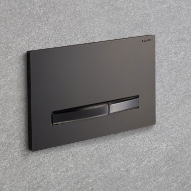 Geberit Sigma50 Square met zwart chroome toetsen