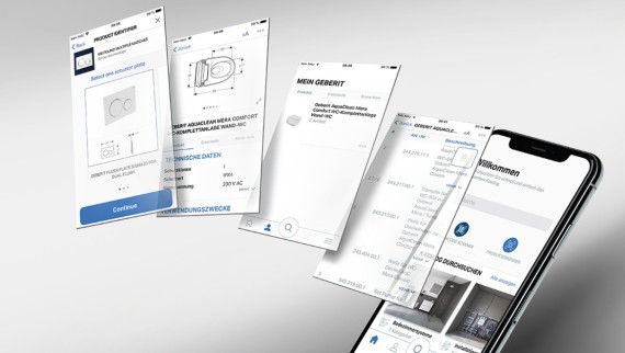 Identificeer inbouwreservoirs met de Geberit Pro-app en bestel de juiste reserveonderdelen in een handomdraai.