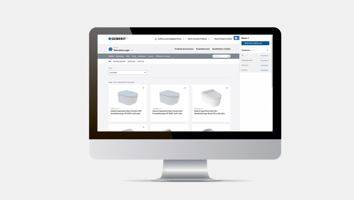 Geberit Specifier tool