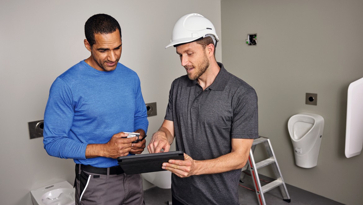 Geberit Connect maakt het mogelijk om de werking te optimaliseren dankzij de transparantie van gebruiksgegevens