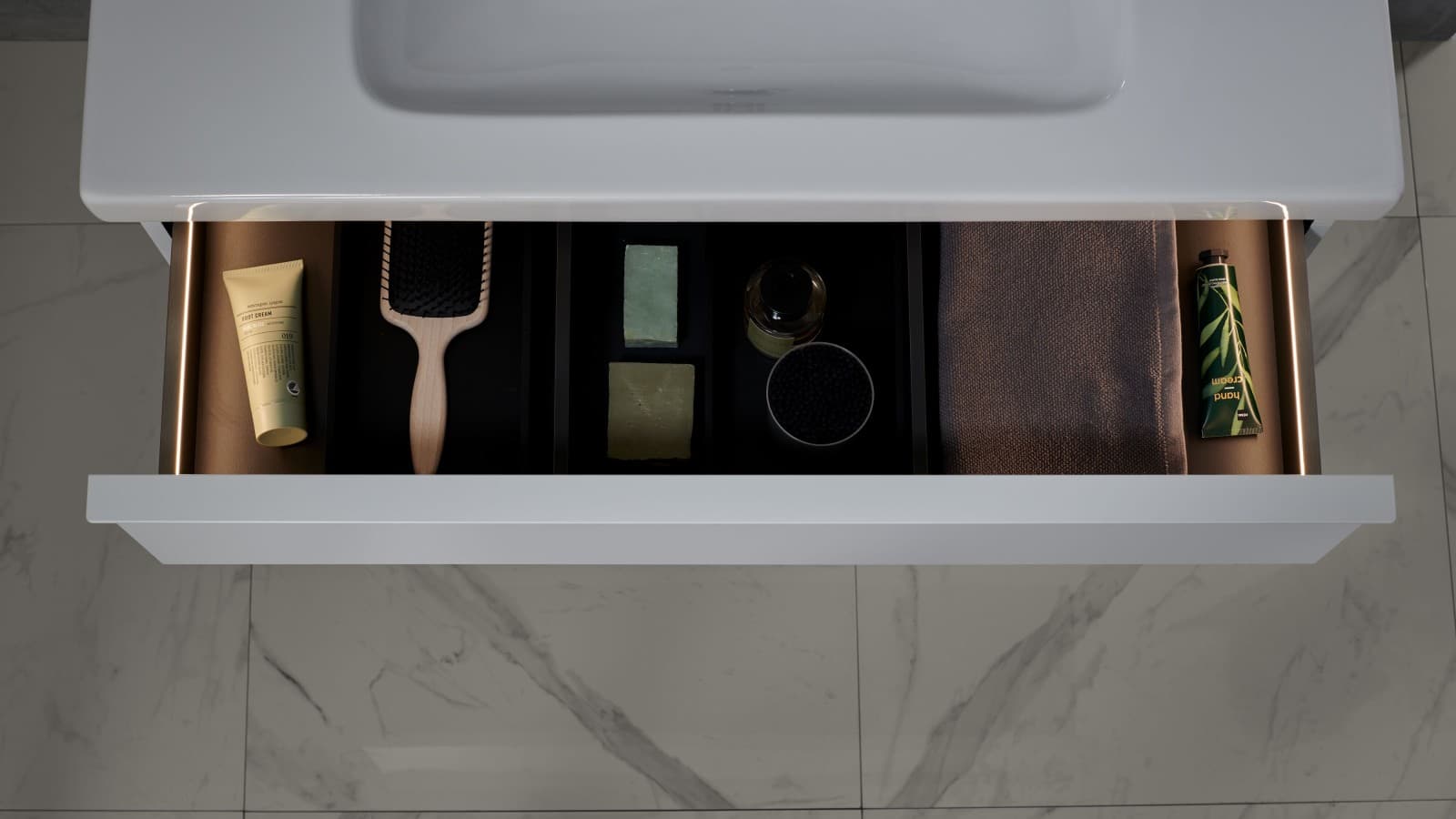 Lade met lichtlijst Lade met lichtlijst