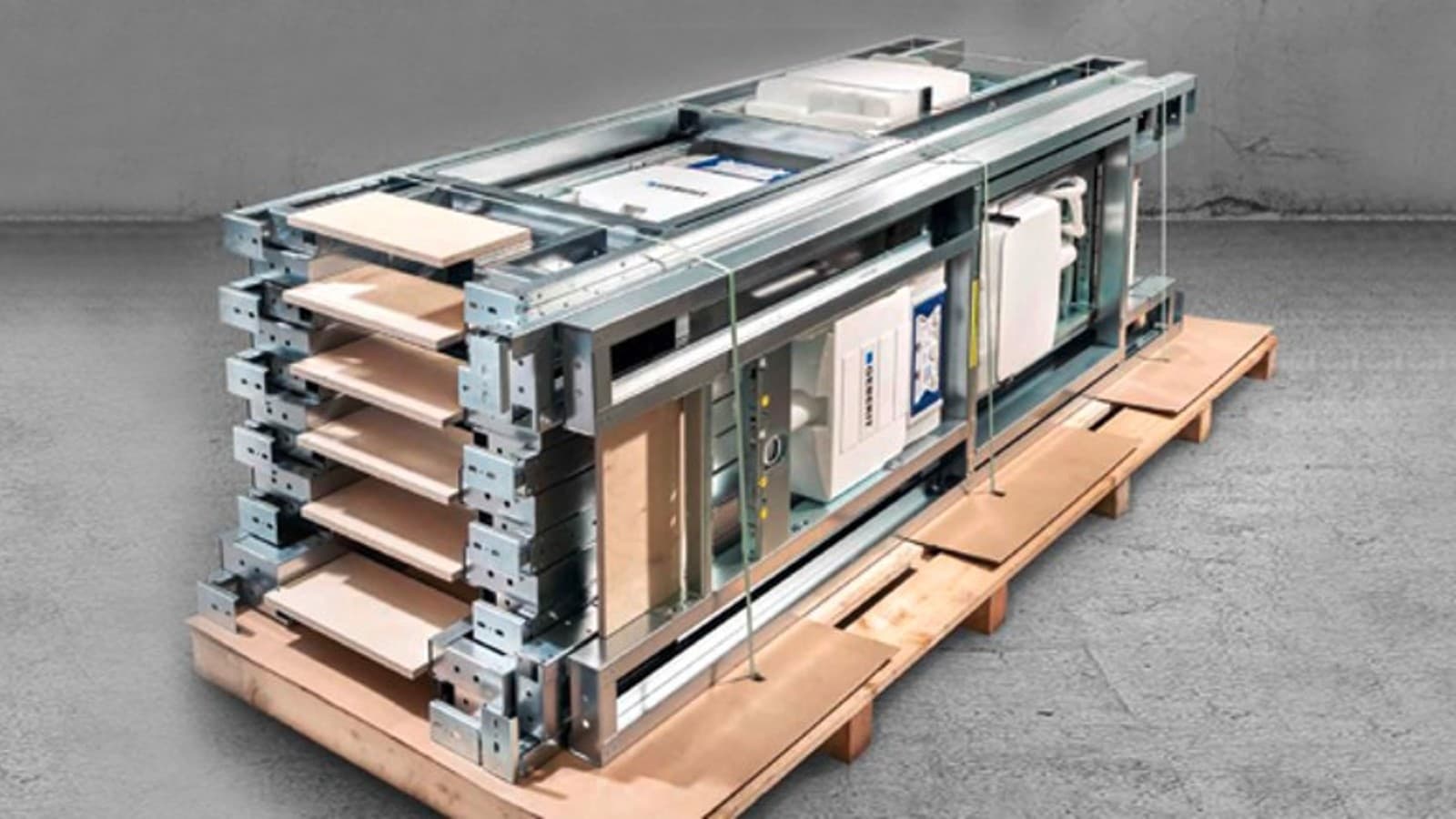 prefab elementen op een palet prefab elementen op een palet