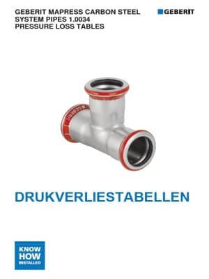Drukverliestabellen Geberit Mapress C-staal 1.0034 Drukverliestabellen Geberit Mapress C-staal 1.0034