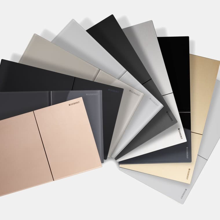 Geberit Sigma70 in verschillende materialen en kleuren Geberit Sigma70 in verschillende materialen en kleuren