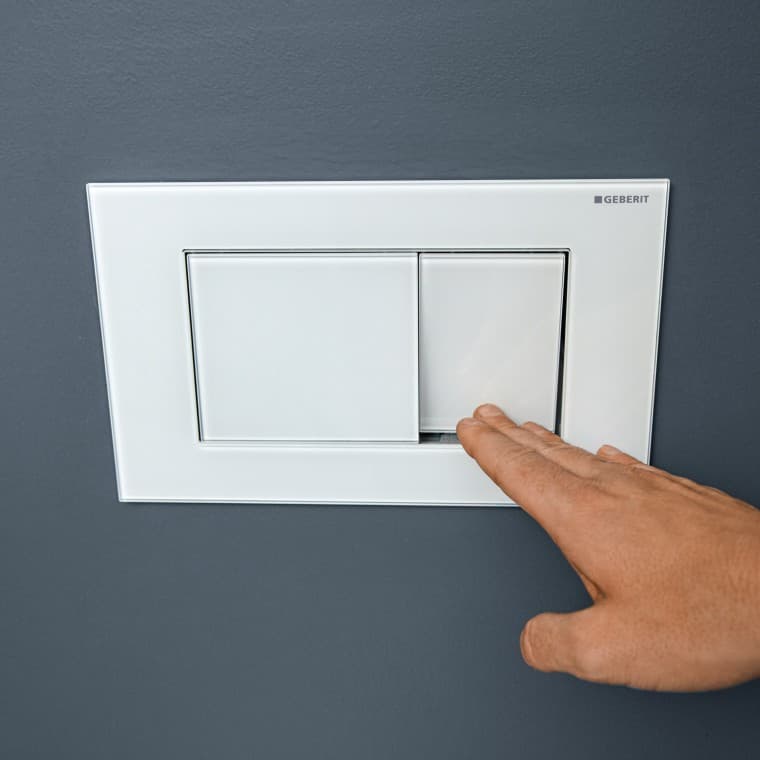 Bedieningsplaat Sigma40 Square in wit mat Bedieningsplaat Sigma40 Square in wit mat