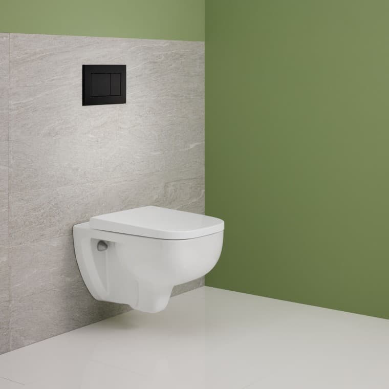 Een modern design en een aangenaam stille spoeling komen samen in wc’s met de innovatieve TurboFlush‑technologie. Een modern design en een aangenaam stille spoeling komen samen in wc’s met de innovatieve TurboFlush‑technologie.