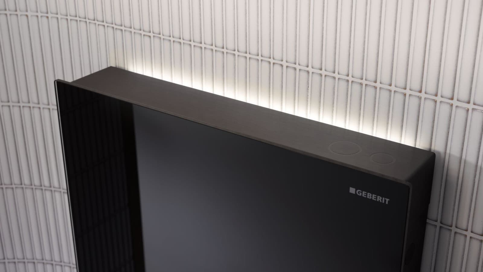 Geberit Monolith Plus met ComfortLight glazen voorzijde zwart (© Geberit) Geberit Monolith Plus met ComfortLight glazen voorzijde zwart (© Geberit)