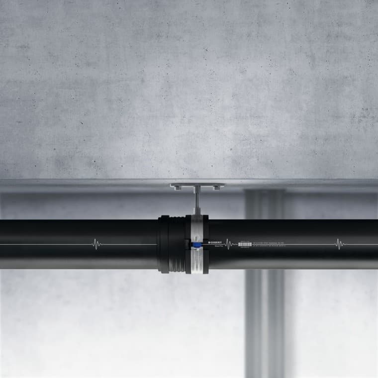 Geberit Silent-Pro elementen geïnstalleerd met ophanging Geberit Silent-Pro elementen geïnstalleerd met ophanging