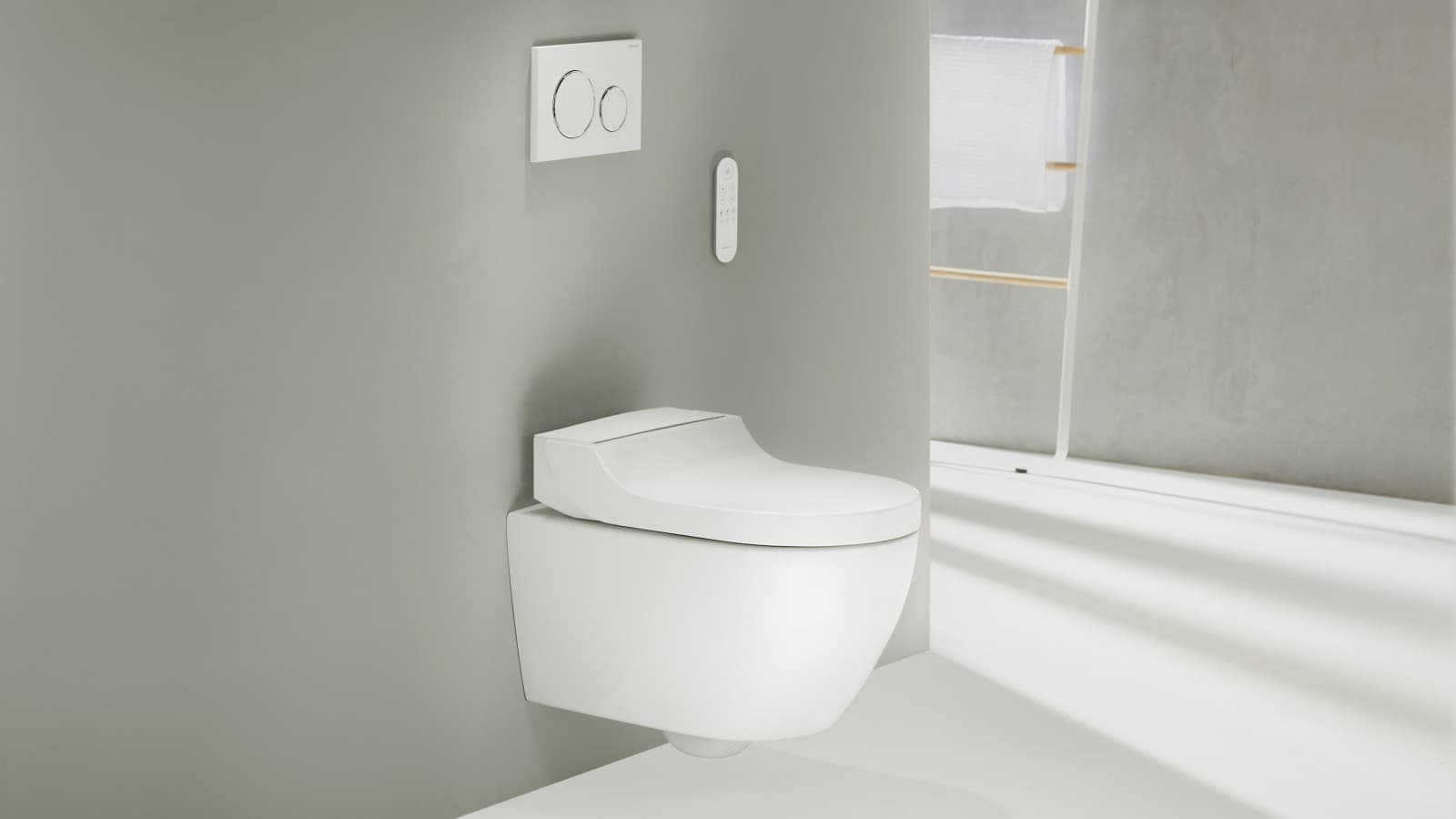 Geberit AquaClean Tuma Comfort met bedieningsplaat Sigma20 Geberit AquaClean Tuma Comfort met bedieningsplaat Sigma20