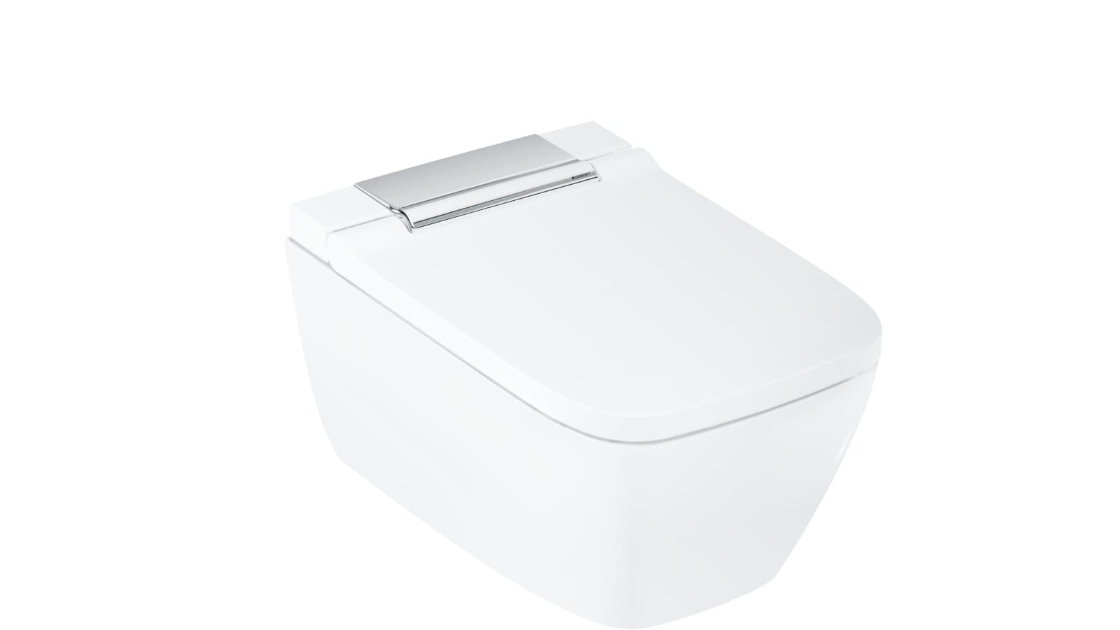 AquaClena Sela Square met glansverchroomde designafdekking AquaClena Sela Square met glansverchroomde designafdekking