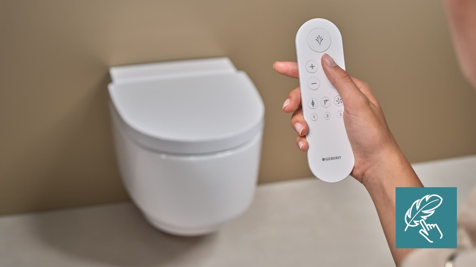 Geberit AquaClean Mera met afstandbediening Geberit AquaClean Mera met afstandbediening
