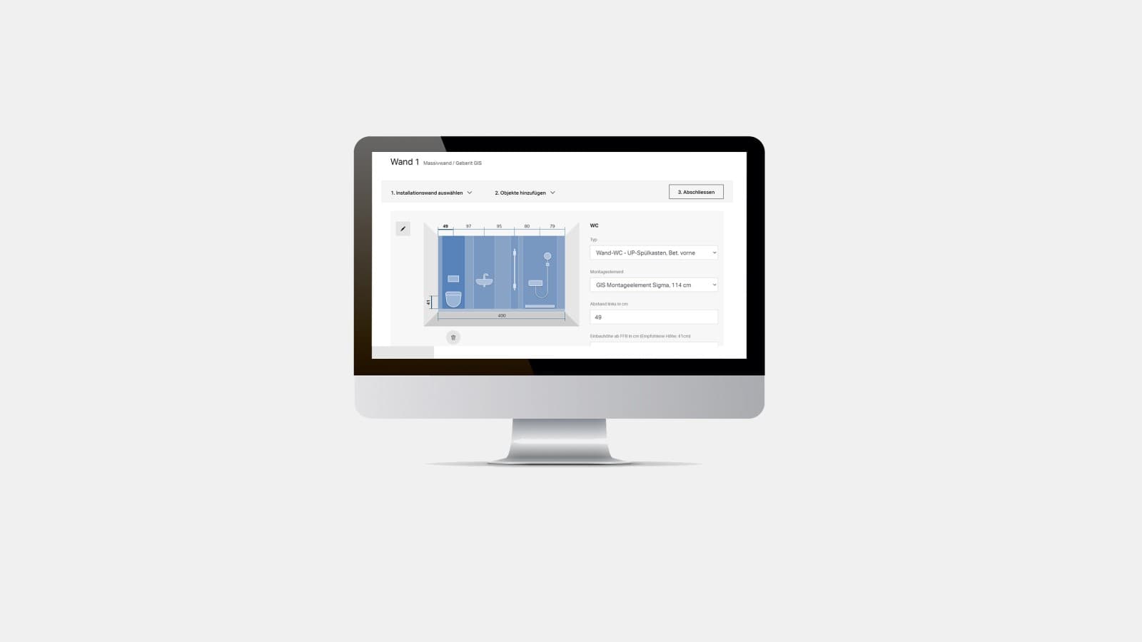 Geberit GIS-/Duofix calculator Geberit GIS-/Duofix calculator