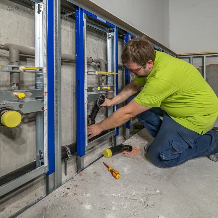 Installatie van het Geberit Silent-PP afwateringssysteem Installatie van het Geberit Silent-PP afwateringssysteem