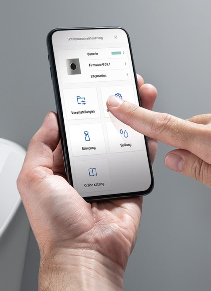 De Geberit Control app regelt sanitaire systemen De Geberit Control app regelt sanitaire systemen