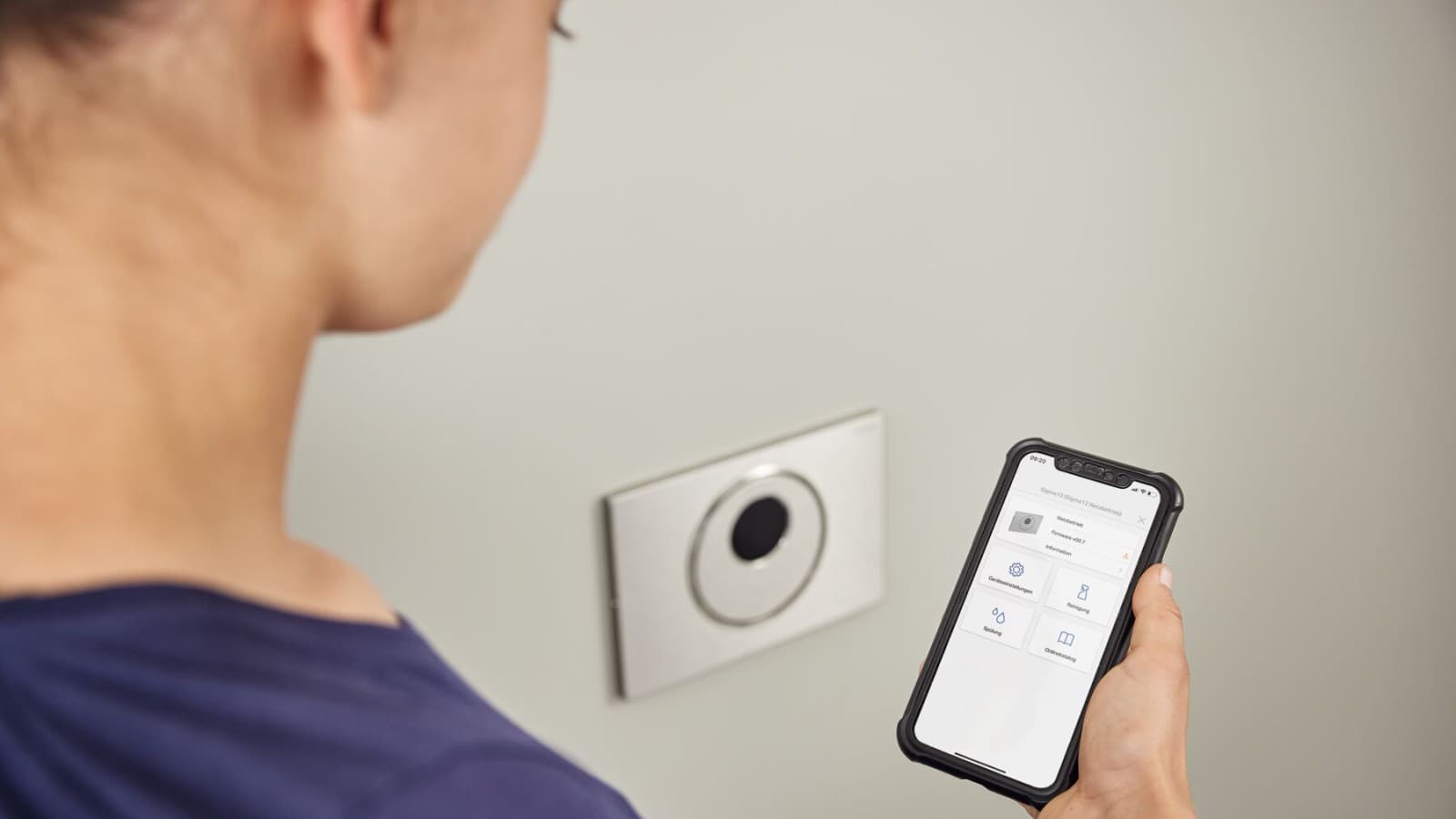 Het instellen van de bediening van het toilet via de Geberit Control app Het instellen van de bediening van het toilet via de Geberit Control app