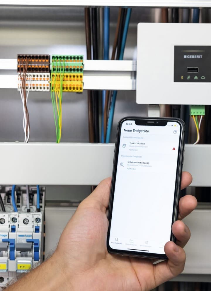 Centrale toegang tot de eindapparaten op de Geberit gateway Centrale toegang tot de eindapparaten op de Geberit gateway